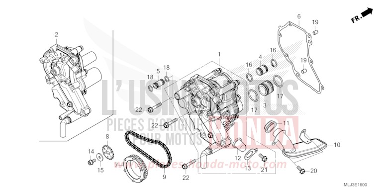 OIL PUMP for Gold Wing GRAPHITE BLACK (NHB01) from 2023